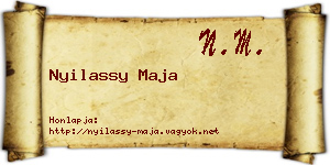 Nyilassy Maja névjegykártya